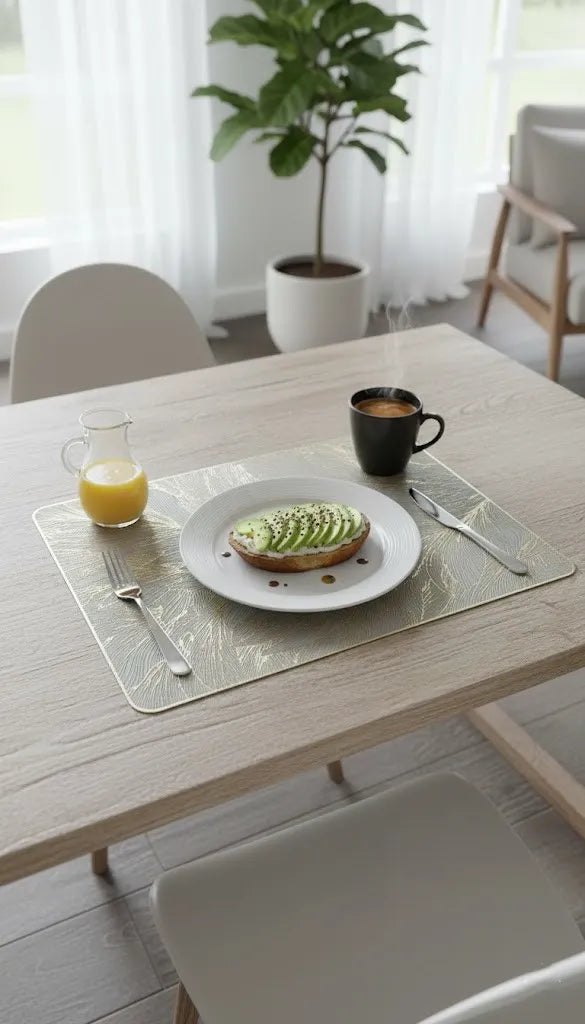 TableWise Plastic Table Mats (18 x 12 Inches) – Pack of 6 | Durable, Stylish & Easy to Clean