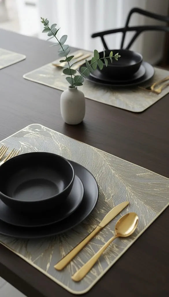 TableWise Plastic Table Mats (18 x 12 Inches) – Pack of 6 | Durable, Stylish & Easy to Clean